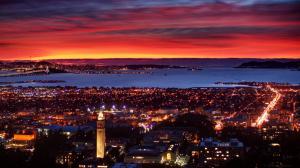 San Francisco Across From Berkley In Red Sunset wallpaper thumb