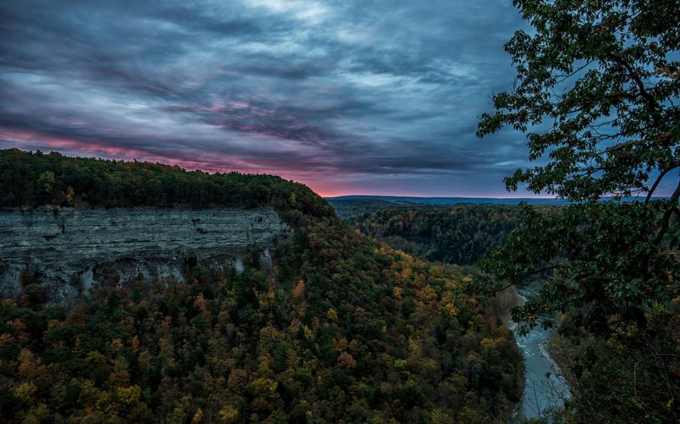 United States, Letchworth State Park, canyon, forest, river, evening wallpaper,United HD wallpaper,States HD wallpaper,Letchworth HD wallpaper,State HD wallpaper,Park HD wallpaper,Canyon HD wallpaper,Forest HD wallpaper,River HD wallpaper,Evening HD wallpaper,1920x1200 wallpaper