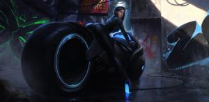 Girl, Ass, Bent Over, Motorcycle, Black Clothing, Dark Hair, Cyberpunk wallpaper thumb