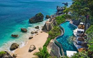 Indonesia, Bali, coast, beach, stones, pools wallpaper thumb