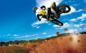Motocross jumping wallpaper thumb