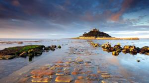 St Michael's Mount, Cornwall, England, sunrise, water wallpaper thumb