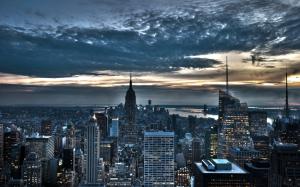 Clouds Lights Buildings New York City Skyscrapers Cities Image Gallery wallpaper thumb