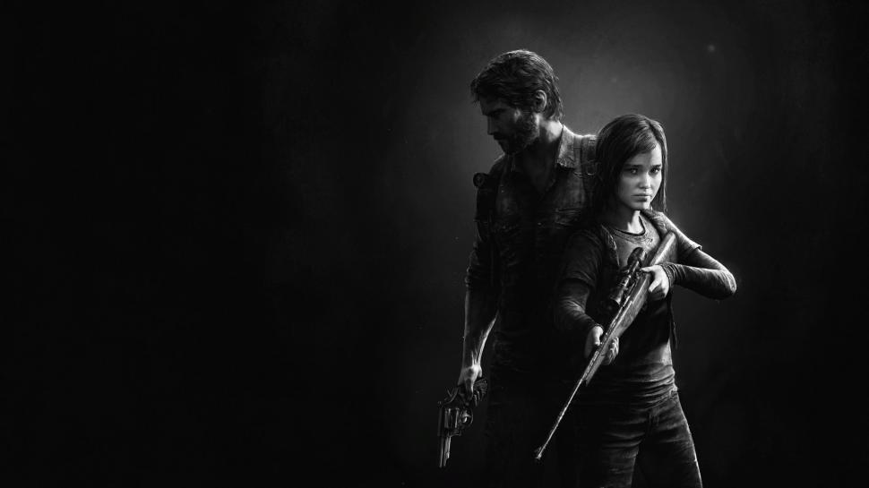 The Last Of Us, Characters, Monochrome, Guns wallpaper,the last of us HD wallpaper,characters HD wallpaper,monochrome HD wallpaper,guns HD wallpaper,1920x1080 wallpaper
