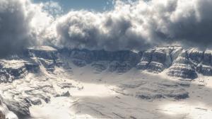 Landscape Clouds Snow Mountains HD wallpaper thumb