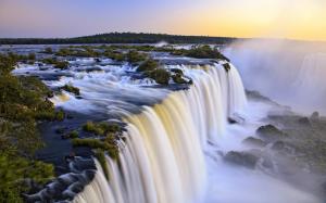 Waterfall Timelapse Iguassu Falls Brazil HD wallpaper thumb