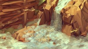 Waterfall on Rocks HD wallpaper thumb