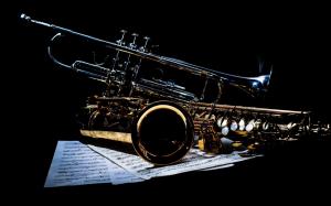 Saxophone and Trumpet wallpaper thumb