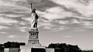 Statue, Monochrome, Statue of Liberty, Photography wallpaper thumb