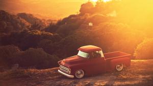 Chevrolet Truck Sunset Matte Classic Car Classic HD wallpaper thumb