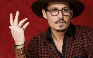 Johnny Depp with Glasses wallpaper thumb