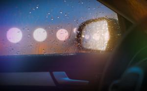 Water Drops Steering Wheel Car Mirror Windows Desktop Backgrounds wallpaper thumb
