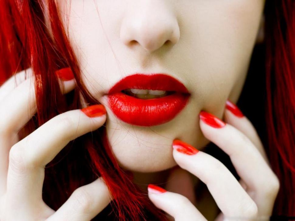 Women, Face, Redhead, Red Lips, Red Nails wallpaper,women wallpaper,face wallpaper,redhead wallpaper,red lips wallpaper,red nails wallpaper,1024x768 wallpaper,1024x768 wallpaper