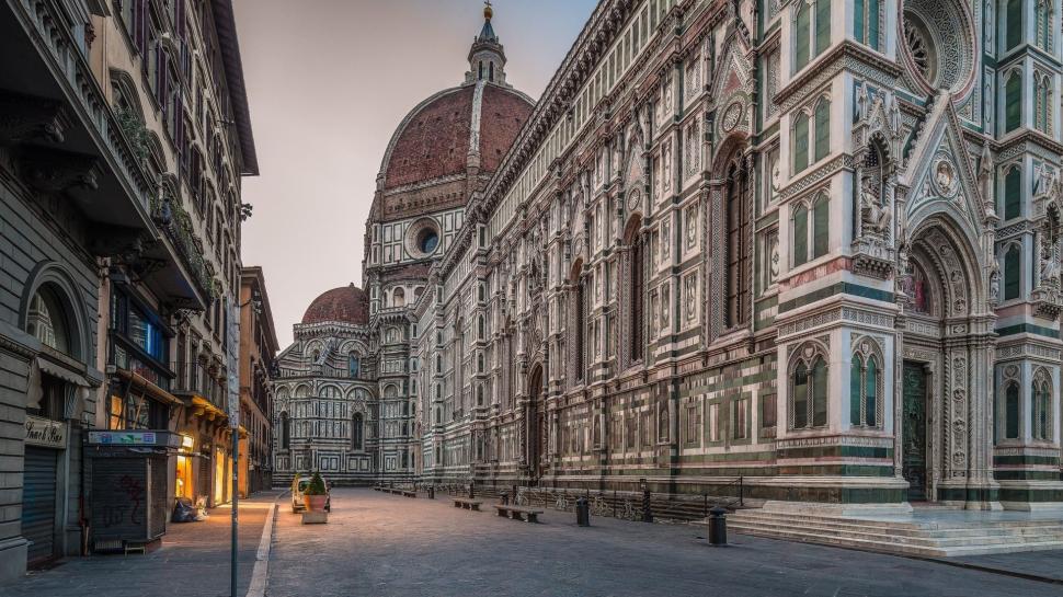 Architecture, Old Building, Town, Street, Florence, Italy, Cathedral, Gothic Architecture wallpaper,architecture HD wallpaper,old building HD wallpaper,town HD wallpaper,street HD wallpaper,florence HD wallpaper,italy HD wallpaper,cathedral HD wallpaper,gothic architecture HD wallpaper,1920x1080 wallpaper