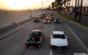 Street Sunset Mazda RX-8 Chevrolet Camaro Race Cars HD wallpaper thumb