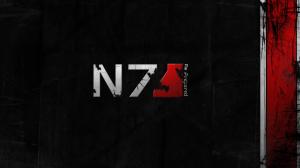 Mass Effect N7 Black HD wallpaper thumb