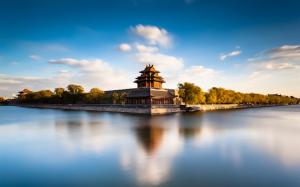 Beijing Forbidden City Moat, China, river, water reflection wallpaper thumb