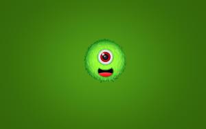One eyed green monster wallpaper thumb