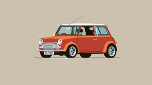Car, Mini Cooper, Digital Art, Minimalism, Simple Background wallpaper thumb