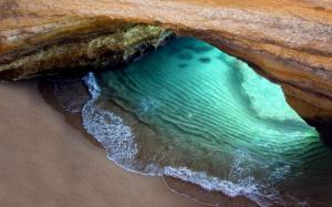 Sandy beach in the cave wallpaper thumb