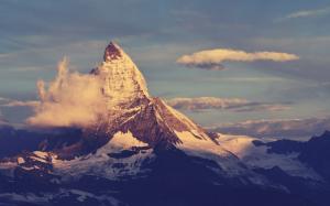Matterhorn Snow Cloud Mountain Landscape HD wallpaper thumb