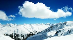 Winter Mountainscape With Clouds wallpaper thumb