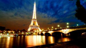Eiffel Tower Lights River wallpaper thumb