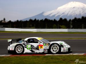 Mazda RX-7 Race Track Race Car Mt Fuji Motion Blur HD wallpaper thumb