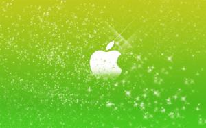 Apple Logo in Green Glitters wallpaper thumb