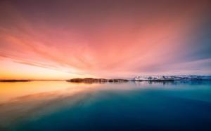 Iceland, islands, sea, dusk wallpaper thumb