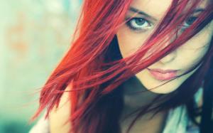 Red hair pretty girl face wallpaper thumb