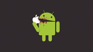 Android Eat Apple  1080p wallpaper thumb