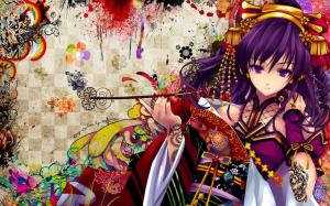 Yukata, Anime Girls, Multicolor, Kimono wallpaper thumb