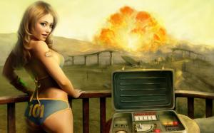 Fallout Blast Explosion Boom Drawing HD wallpaper thumb