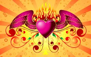 Purple wings of love wallpaper thumb