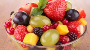 Fruits salad, berries, strawberries, mango, dessert wallpaper thumb