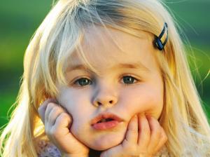Cute Little Girl, Kid, Small Hand, Blue Eyes wallpaper thumb