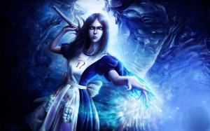 Alice Madness Returns, blue style, magic wallpaper thumb