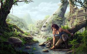 Lara Croft Survival wallpaper thumb