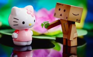 Cute Danbo And Hello Kitty  Computer wallpaper thumb