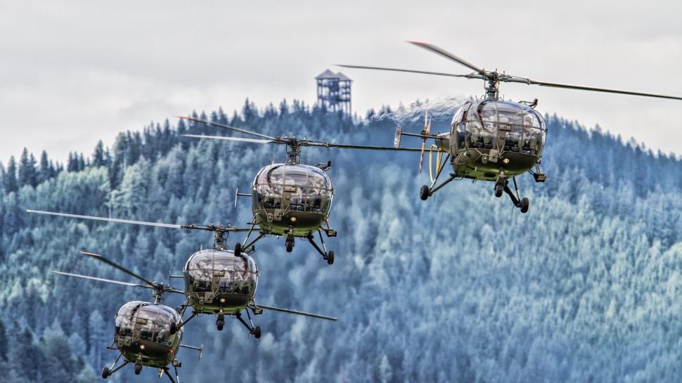Four helicopters, aircraft, flight wallpaper,Four HD wallpaper,Helicopters HD wallpaper,Aircraft HD wallpaper,Flight HD wallpaper,1920x1080 wallpaper