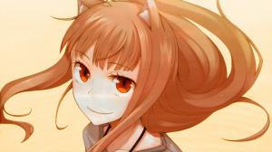 Spice and Wolf Foxgirl Anime Face HD wallpaper thumb