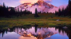 Mountains, Trees, Lake, Reflection, Pine Trees, Landscape, Calm, Nature wallpaper thumb