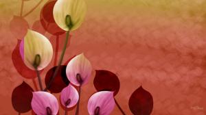 Lilies In Abstract wallpaper thumb