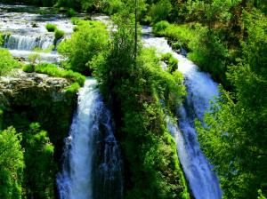 Beautiful waterfalls, greens, nature wallpaper thumb