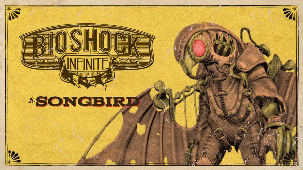 Bioshock Infinite Bioshock Songbird Yellow HD wallpaper,video games HD wallpaper,yellow HD wallpaper,bioshock HD wallpaper,infinite HD wallpaper,songbird HD wallpaper,1920x1080 wallpaper