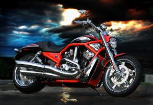 Black Red Harley Davidson Background For wallpaper thumb