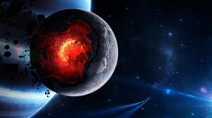 space, cataclysm, planet, art, explosion, asteroids, comets, fragments wallpaper thumb