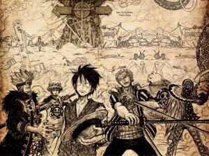 One Piece Anime Drawing Sketch HD wallpaper thumb