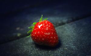 Strawberry on a dark background wallpaper thumb